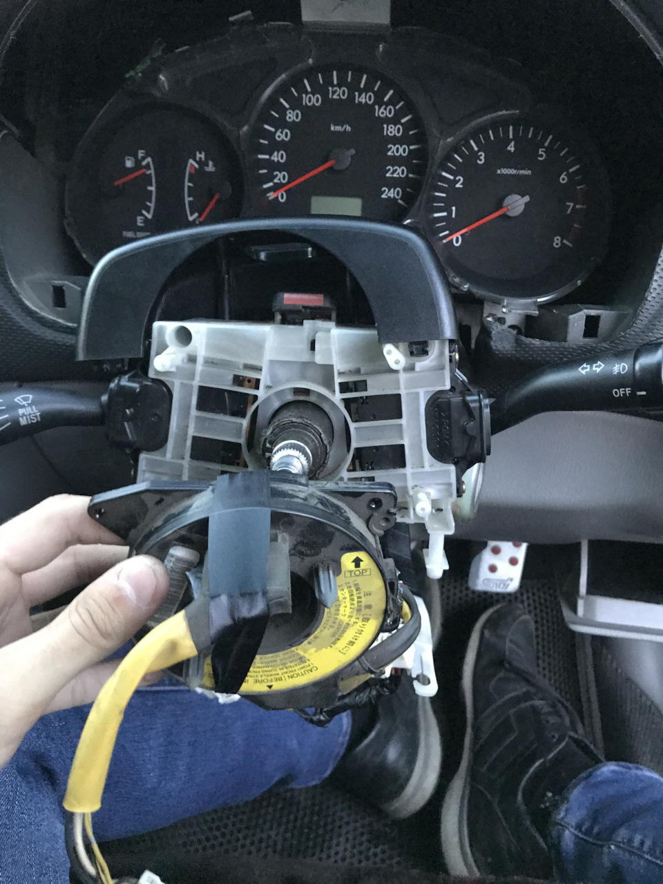 Переделка кольца SRS под левый руль — Subaru Forester (SG), 2 л, 2002 ...