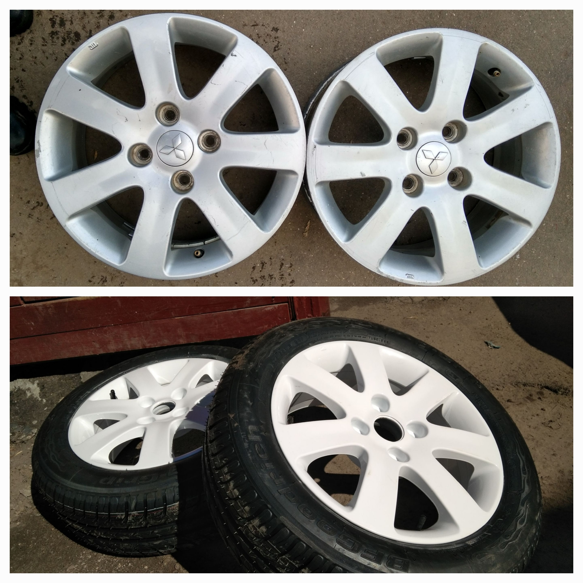 Колеса R16 — Mitsubishi Lancer IX, 1,6 л, 2006 года | колёсные диски ...