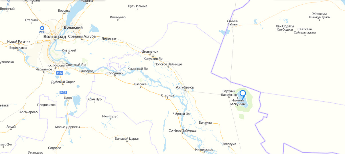 Ахтубинск на карте