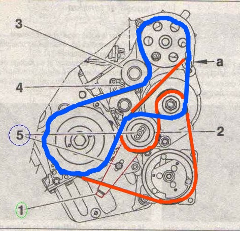 Ремень генератора ситроен берлинго схема