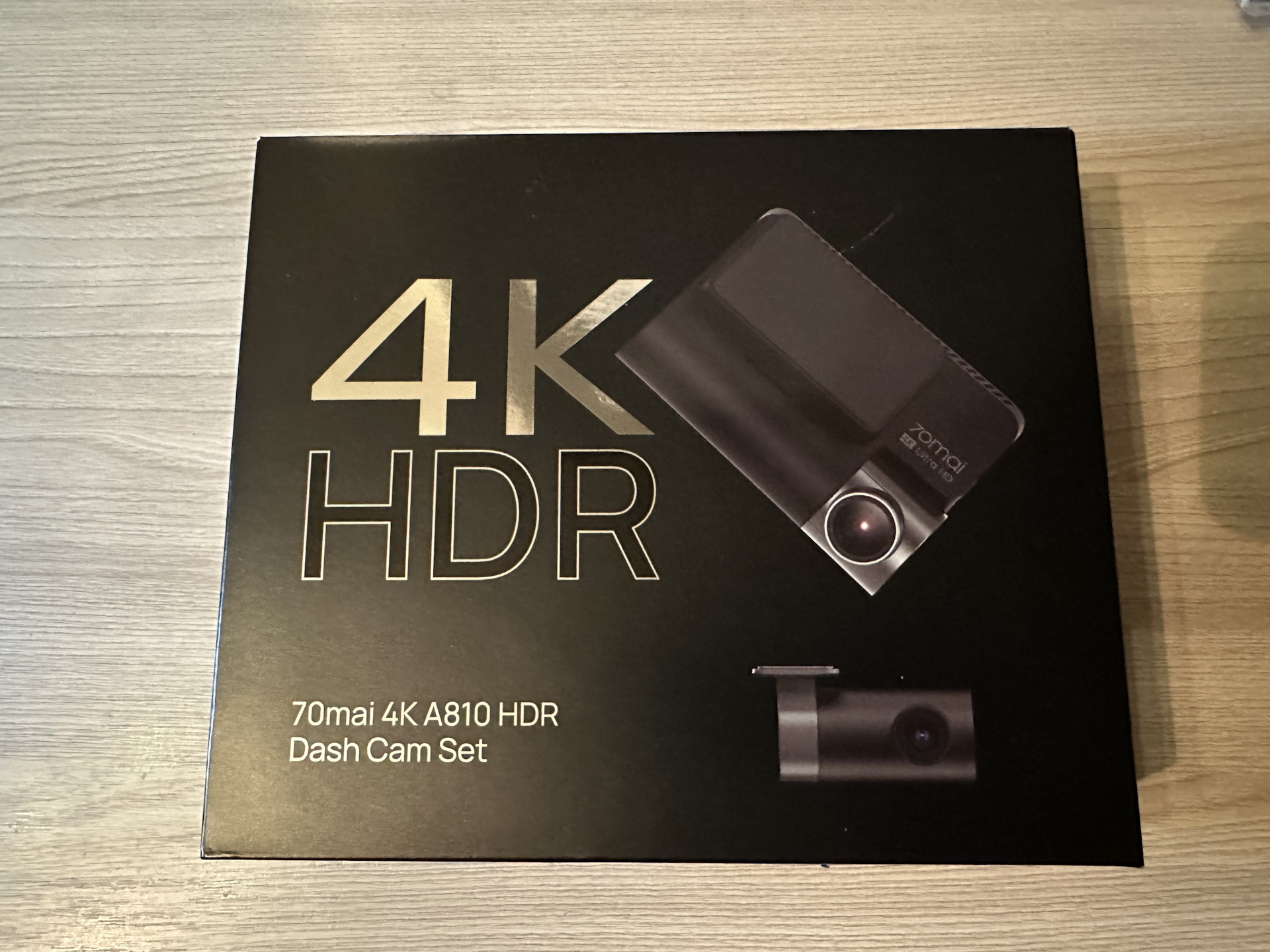 70Mai 4K A810 HDR Dash Cam Set