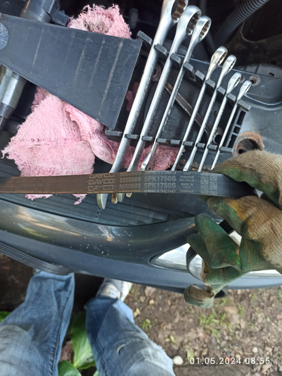 Ремень доп оборудования и свечки — Renault Espace (3G), 2 л, 2000 года ...