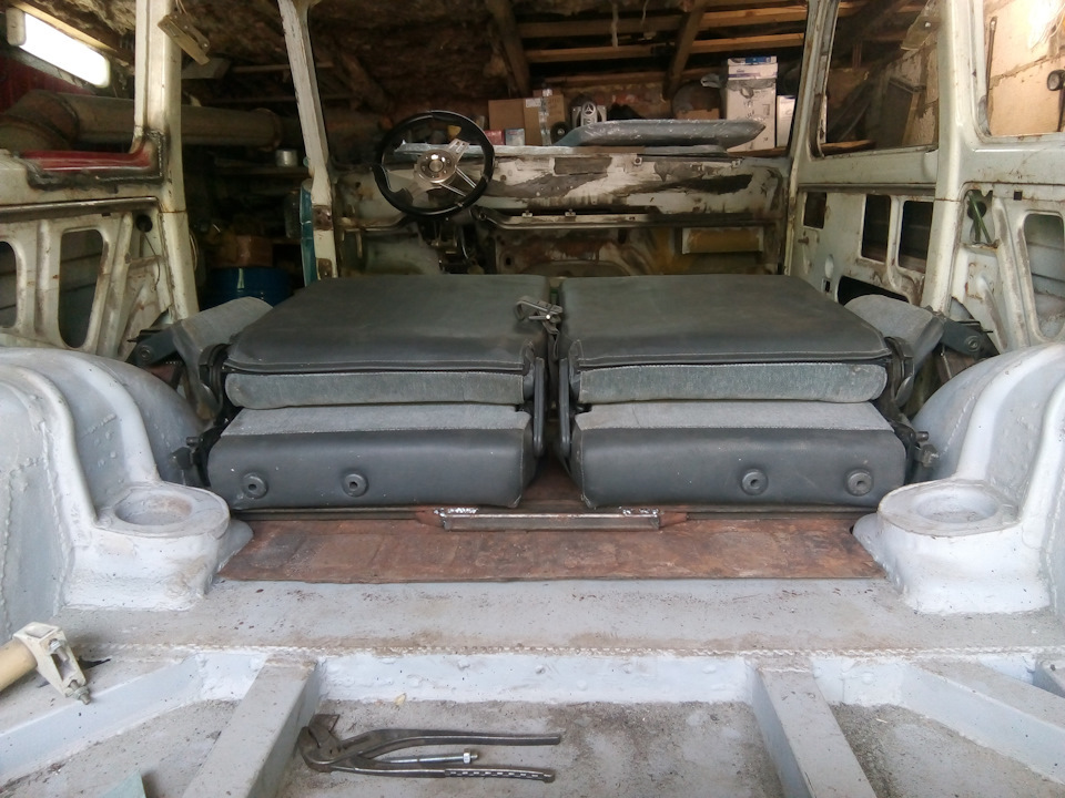 Задние сидения в ниву от Pajero 2 третий ряд ч.1 Пришли с Костромы ...