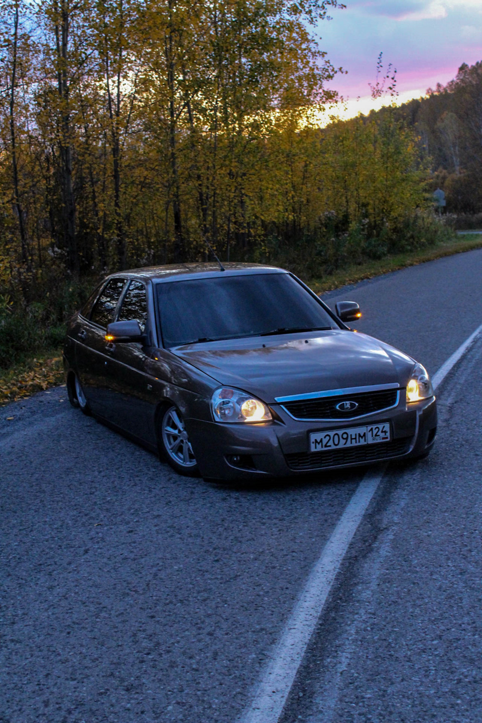 Lada Priora зимой морда