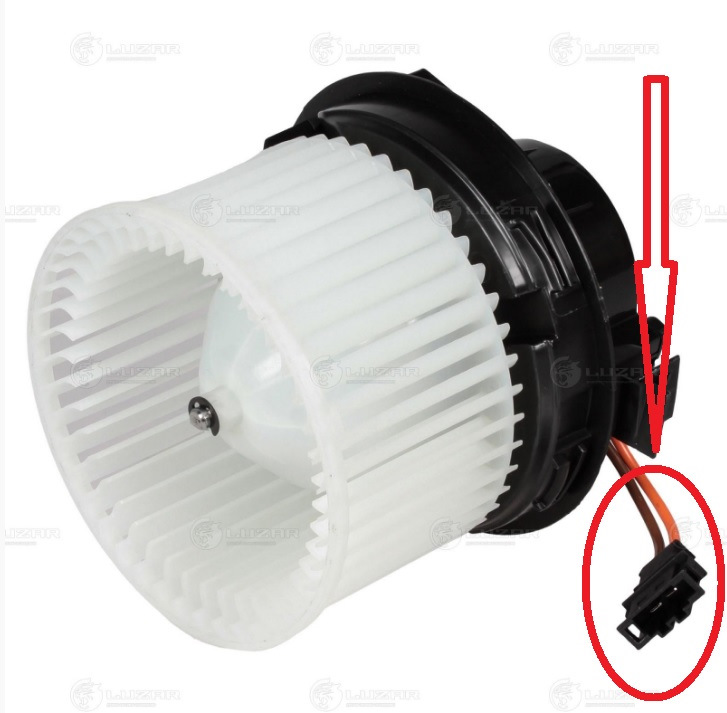 ♌340ヅ Электровентилятор отопителя Luzar для Питерской сборки и ...