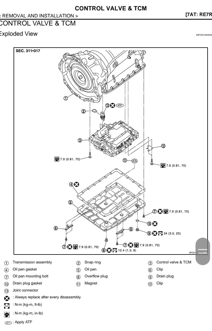 Замена масла в АКПП Q50V37 — Infiniti q50, 3,7 л, 2014 года плановое