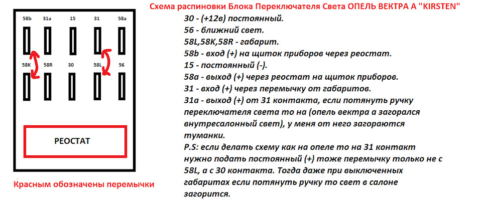 Схема электрооборудования опель вектра с