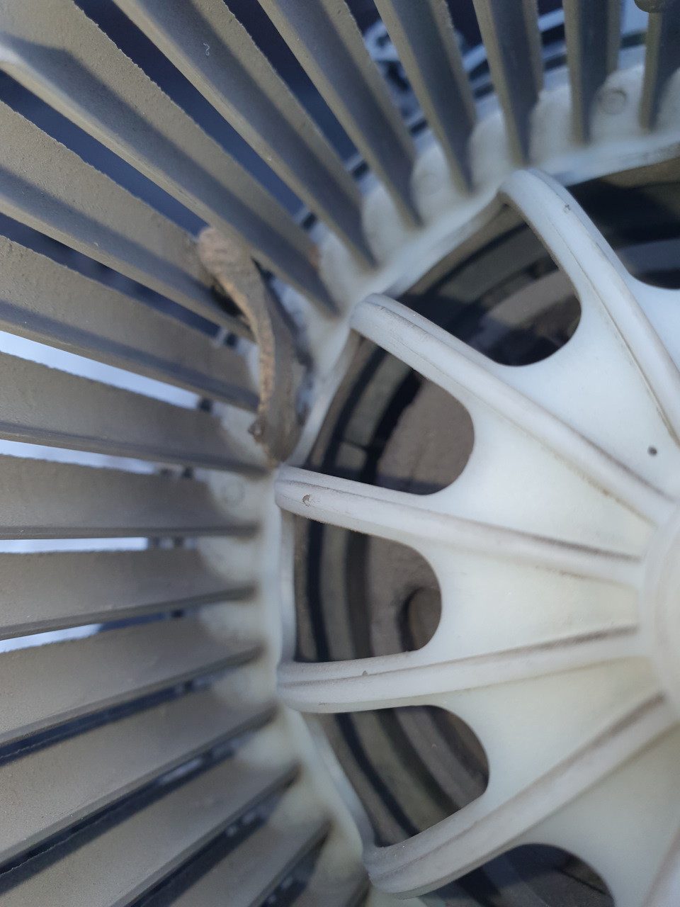 Походу это балансировочный грузик от предыдущих владельцев. Само оно не могло туда попасть. На входе стоит доп фильтр, да и без него через сетку он бы не прошел. — Audi Q5 (1G)