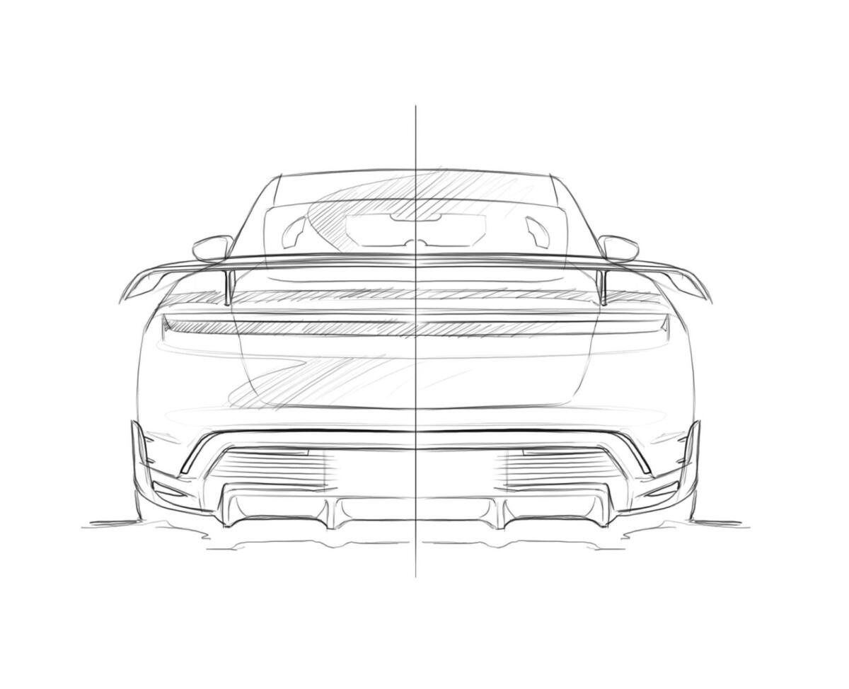 Porsche Taycan чертеж