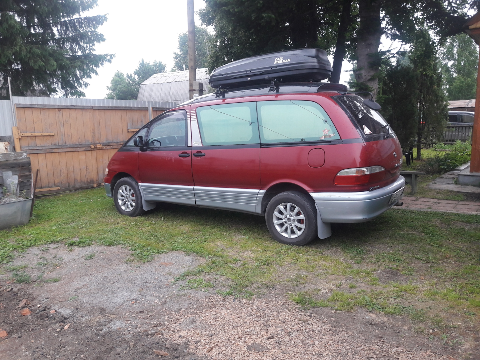 Бокс на крышу — Toyota Estima (I), 2,4 л, 1998 года | аксессуары | DRIVE2