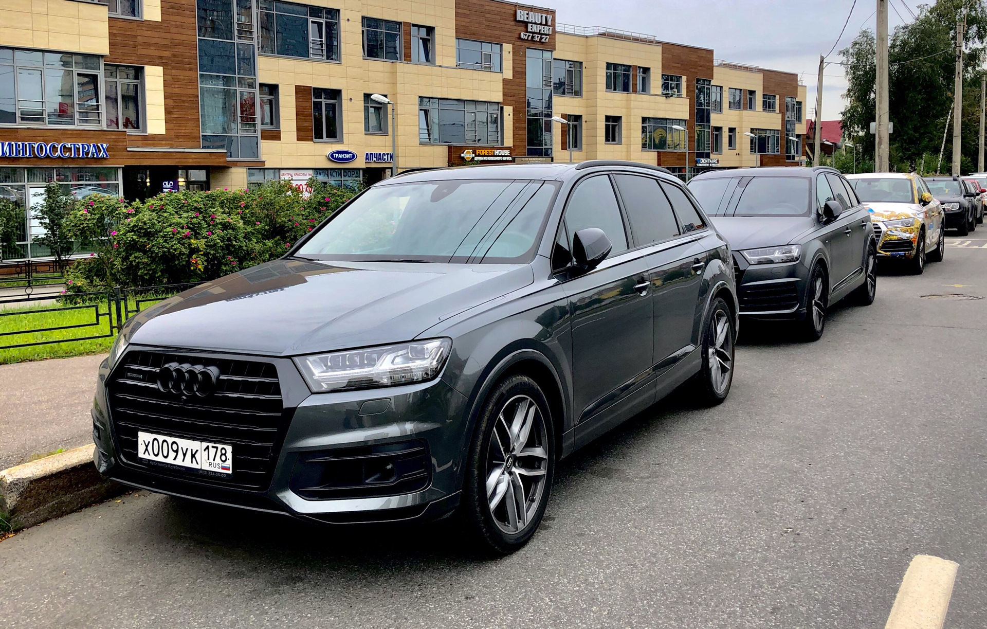 Q7 max black. Audi q7 2018 Grey. Ауди q7 серый матовый. Audi q7 Daytona Grey s line. Ауди q7 серая.