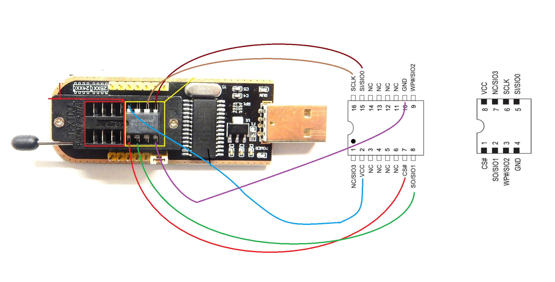 Схема подключения spi