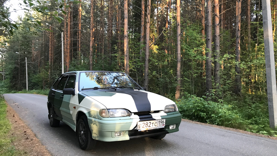 Lada 2114 military  in urban