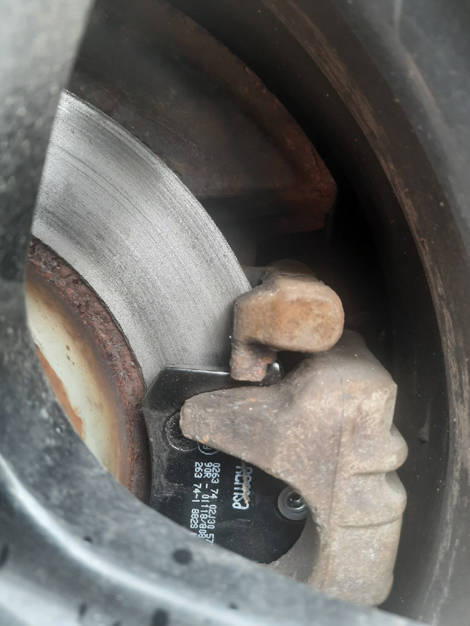 Замена задних тормозных колодок + обточка дисков — Skoda Octavia A5 Mk2 ...