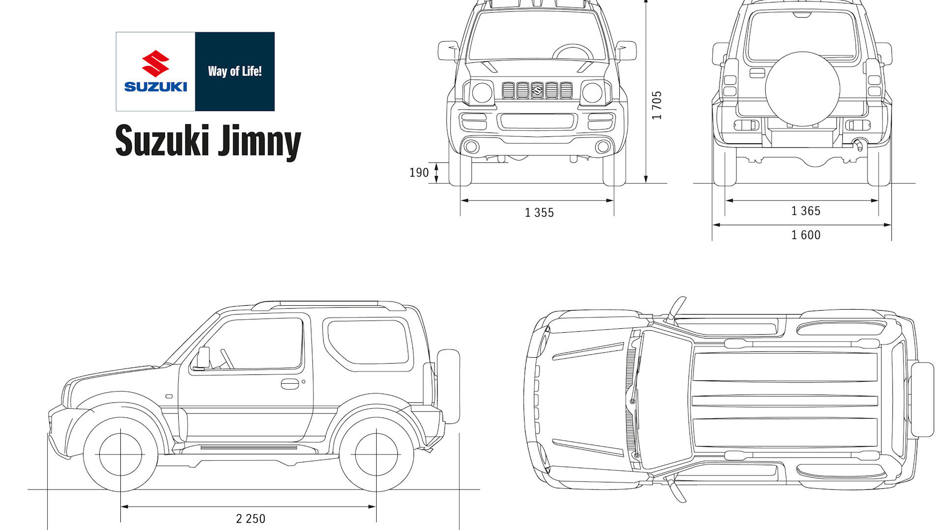 Сузуки джимни чертеж