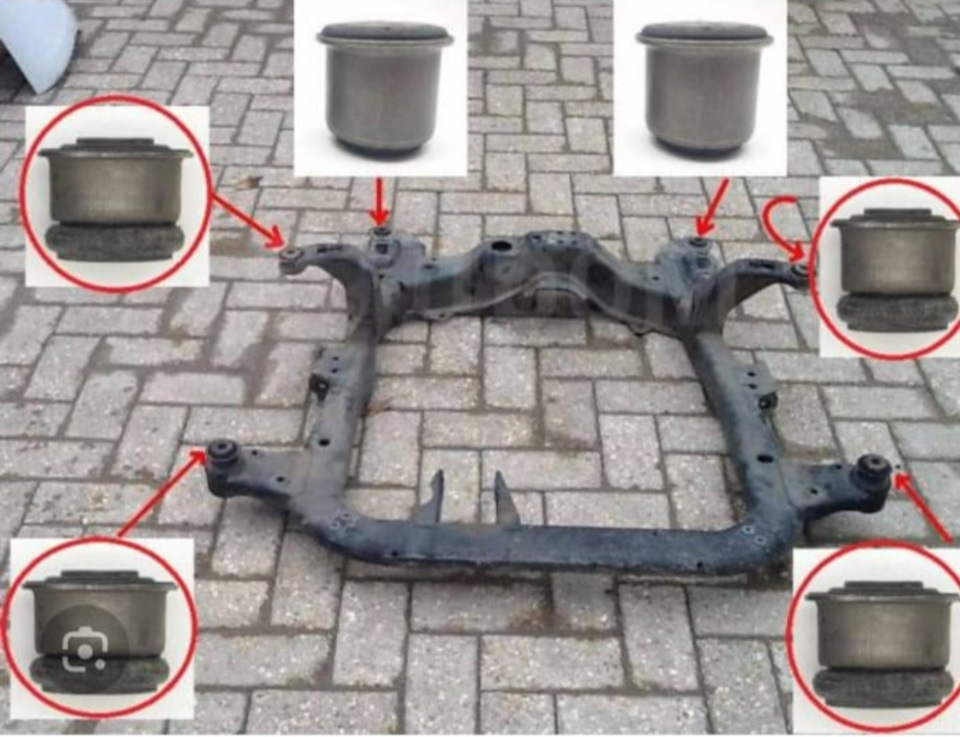 Сайлентблоки подрамника усиленные — Saab 9-5 (1G), 3 л, 1999 года ...