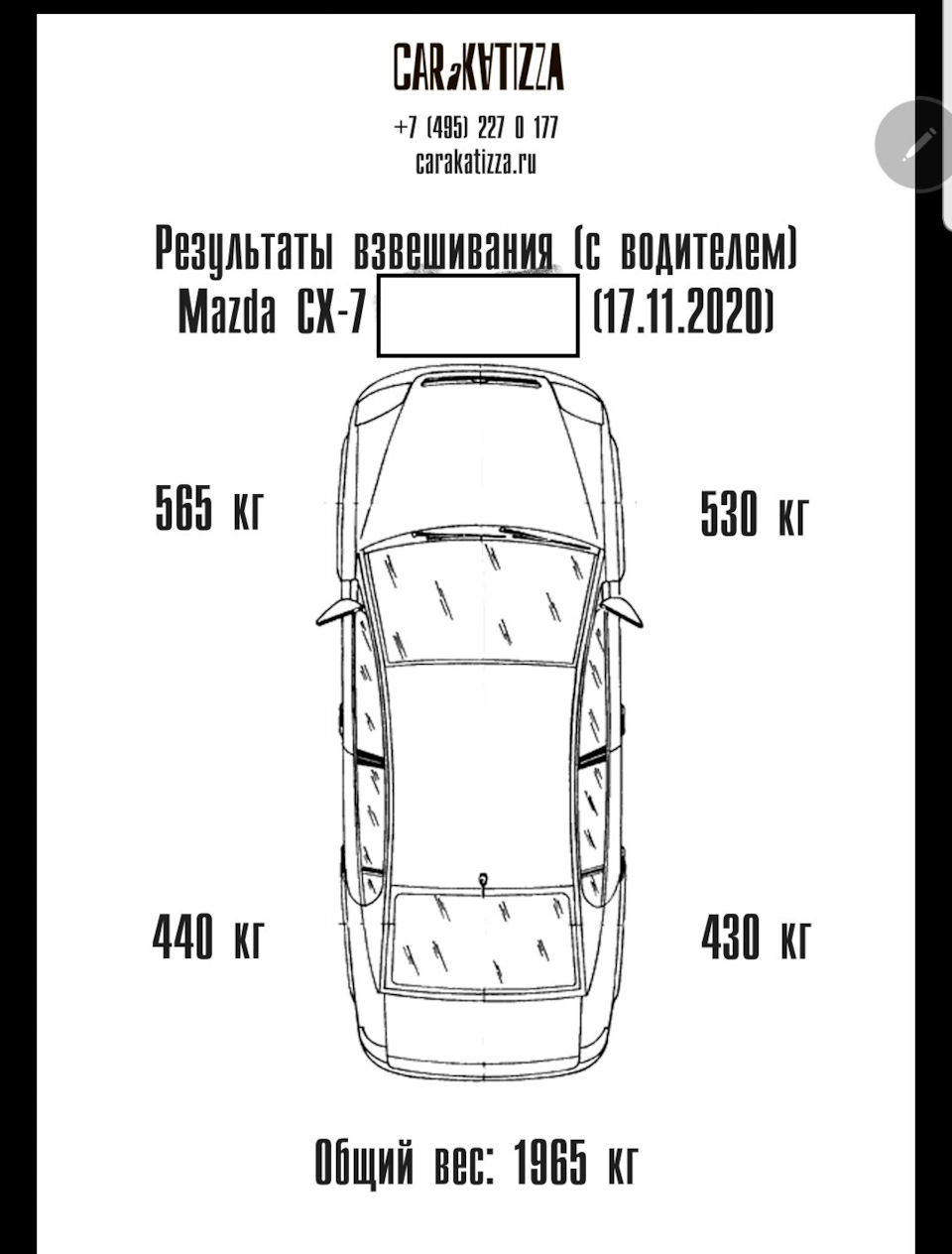 Взвешивание Мазды сх-7 — Mazda CX-7, 2,3 л, 2011 года | наблюдение | DRIVE2