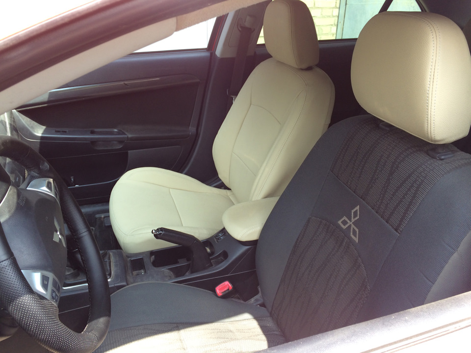 Установка каркасных чехлов — Mitsubishi Lancer Sportback, 1,8 л, 2008 ...