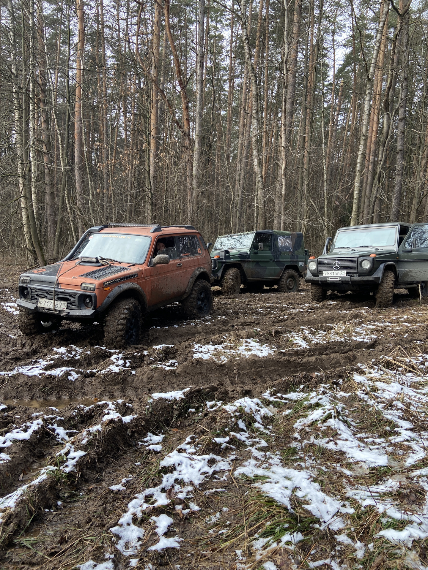 Первая весенняя грязь на 1 апреля — Mercedes-Benz G-Class (W460/W461), 2,5  л, 1993 года | покатушки | DRIVE2