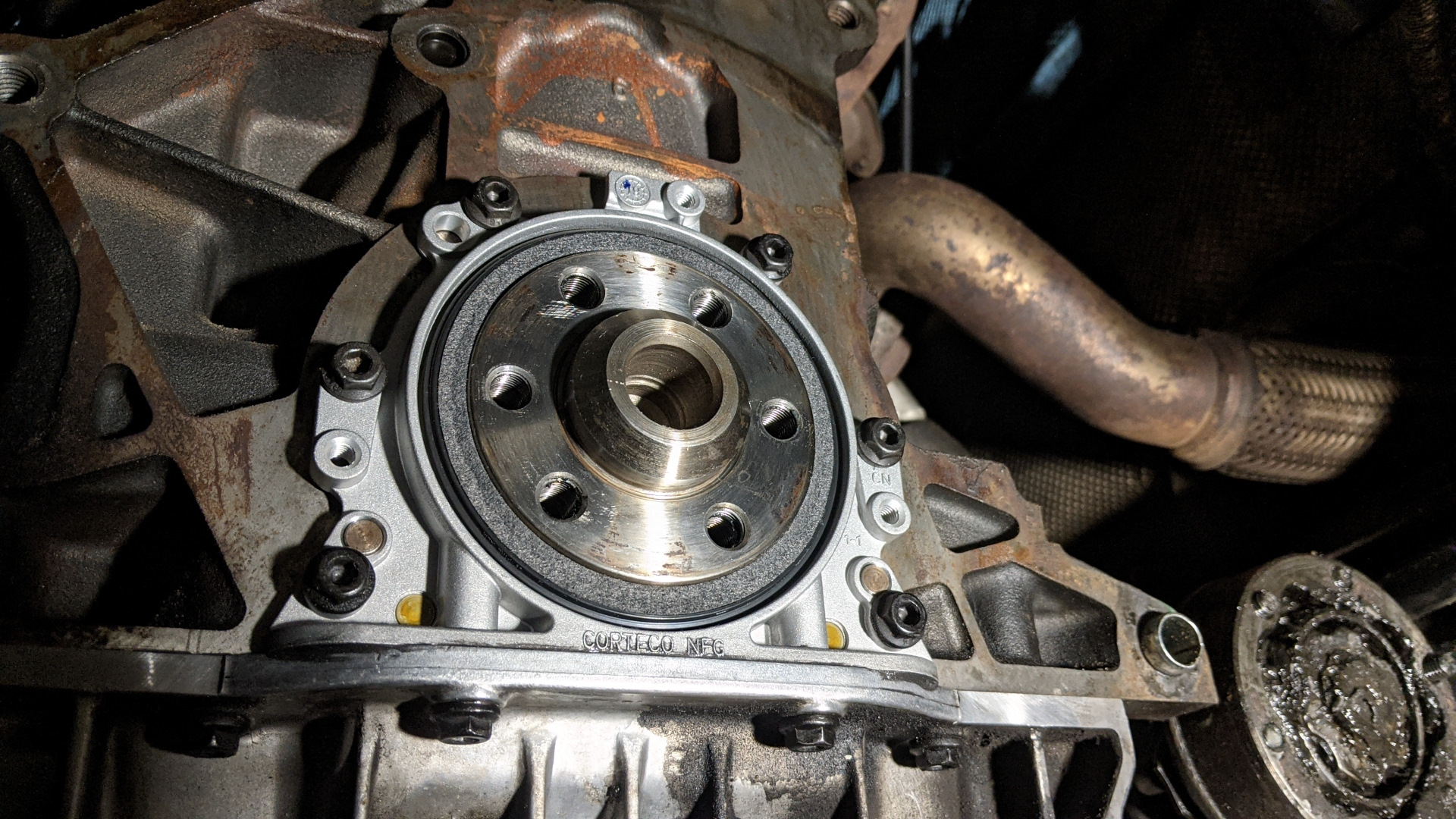 Замена заднего сальника коленвала Corteco 20020383B на 1.9 TDI ALH - Volkswagen 