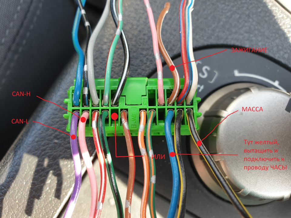 распиновка щитка приборов хонда фит gd1