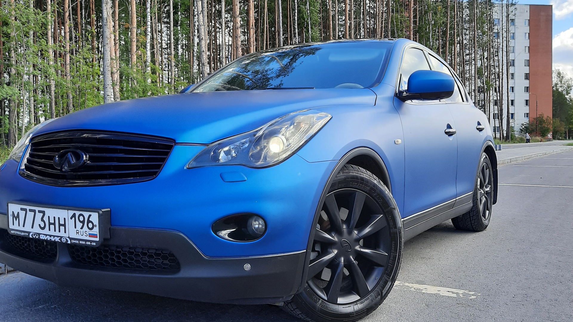 Infiniti EX 3.5 бензиновый 2009 | Синий матовый на DRIVE2