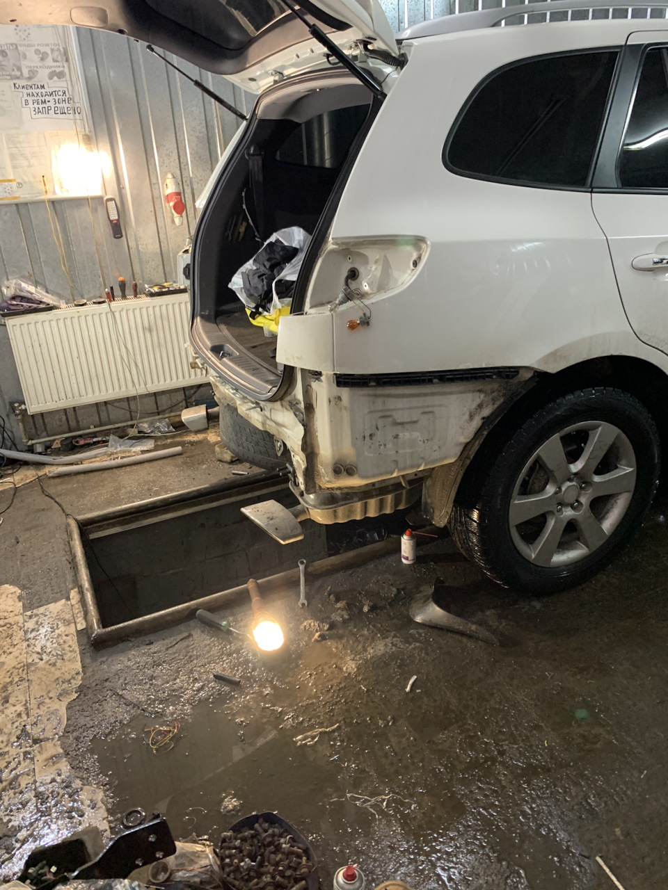 Установка фаркопа Vastol — Hyundai Santa Fe (2G), 2,2 л, 2011 года ...