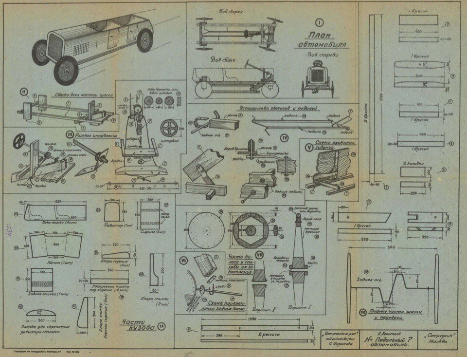 Велоавтомобиль своими руками чертежи