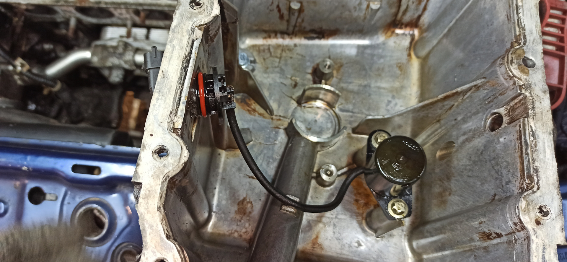 24. Обошлась резьба в поддоне, нарезка новой — Opel Astra H GTC, 1,8 л ...