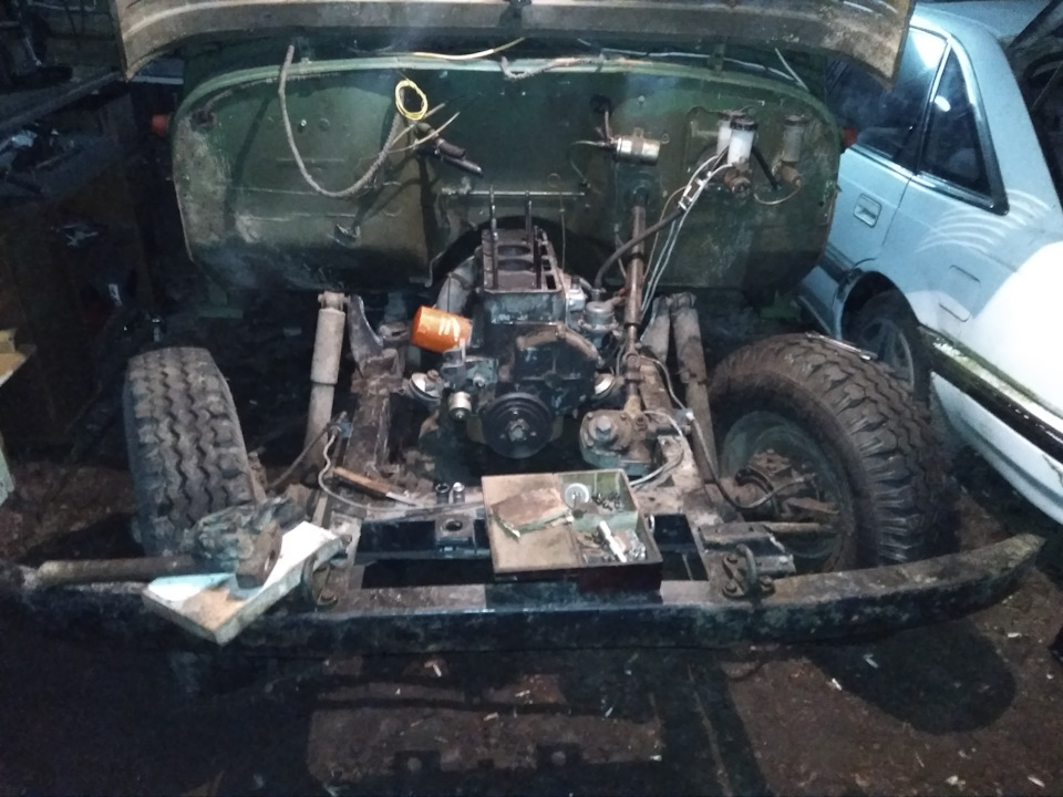 Разбор и снятие двигАтеля. Грамотей епта))) — УАЗ 469, 2,4 л., 1977 ...