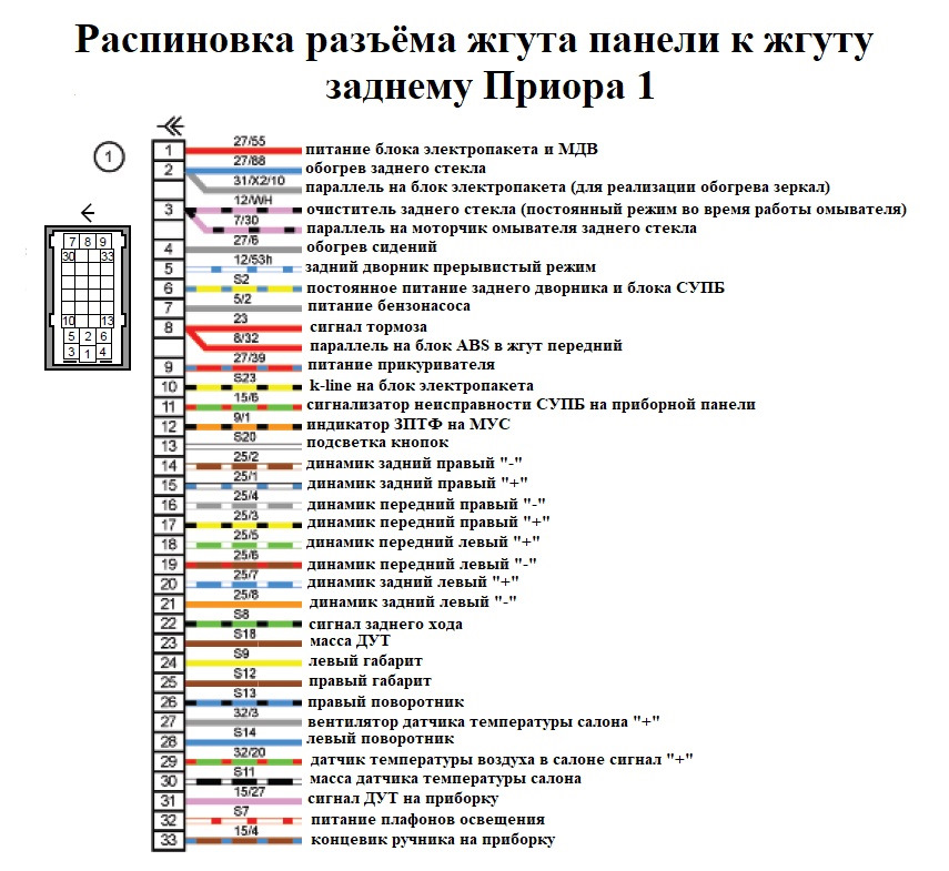 Схема калина 1 люкс