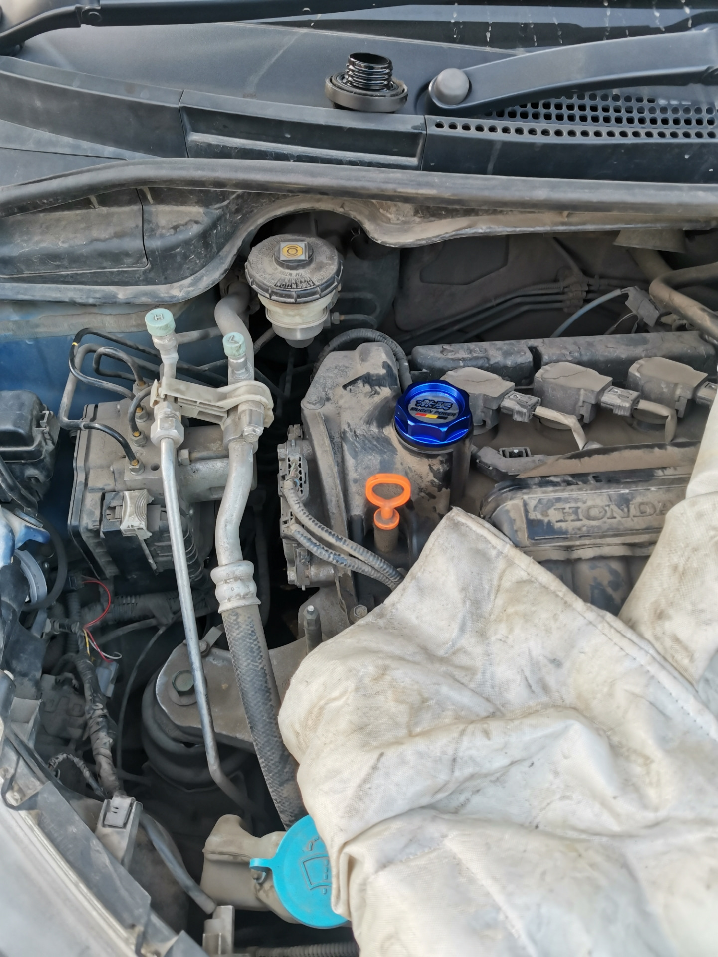 Масляная крышка MUGEN, накладка на крышку радиатора — Honda Fit (3G), 1 ...