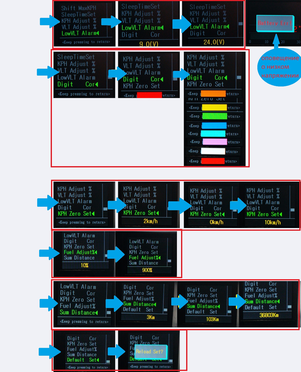 Quick installation guide for a202 a203 car obd multi function instrument инструкция на русском