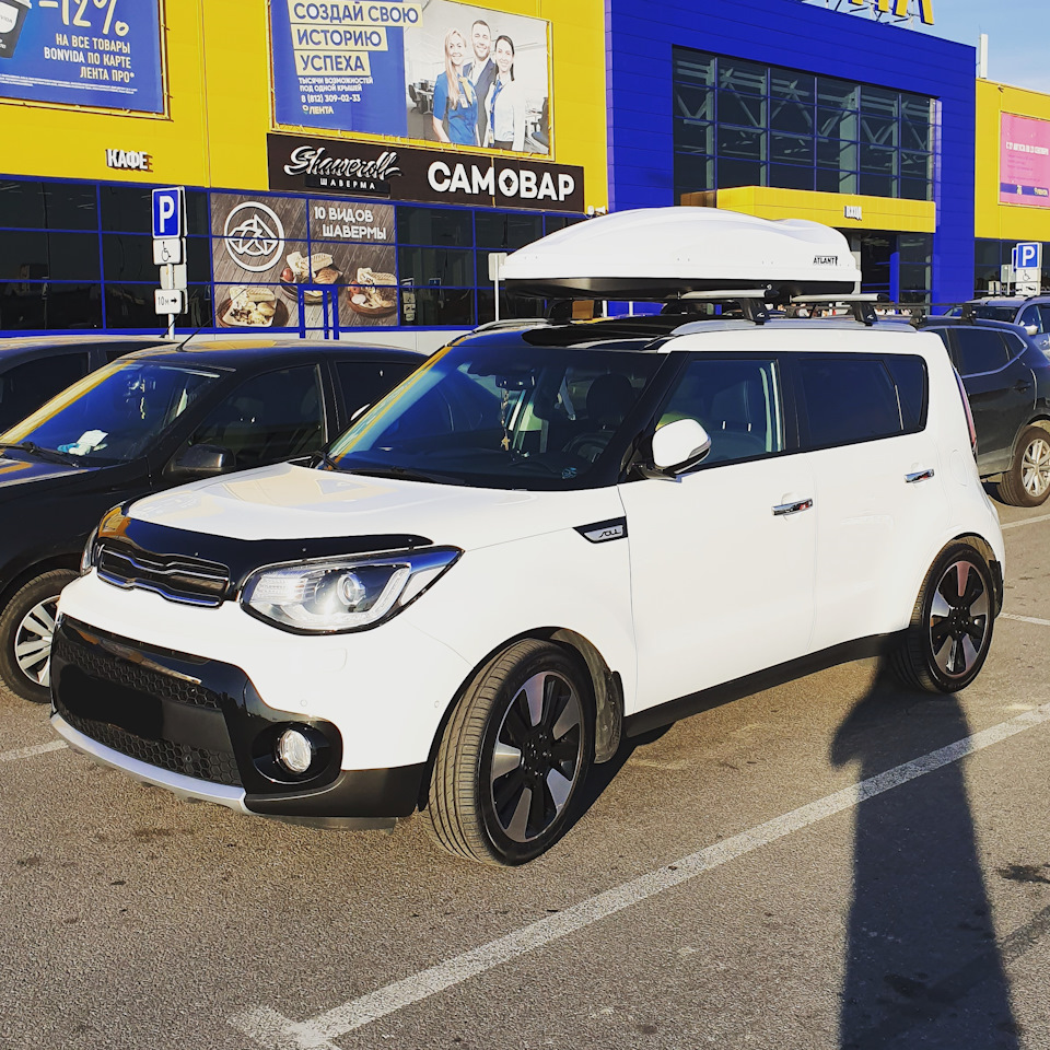 Багажник и коробка на крышу — KIA Soul (2G), 2 л, 2018 года ...