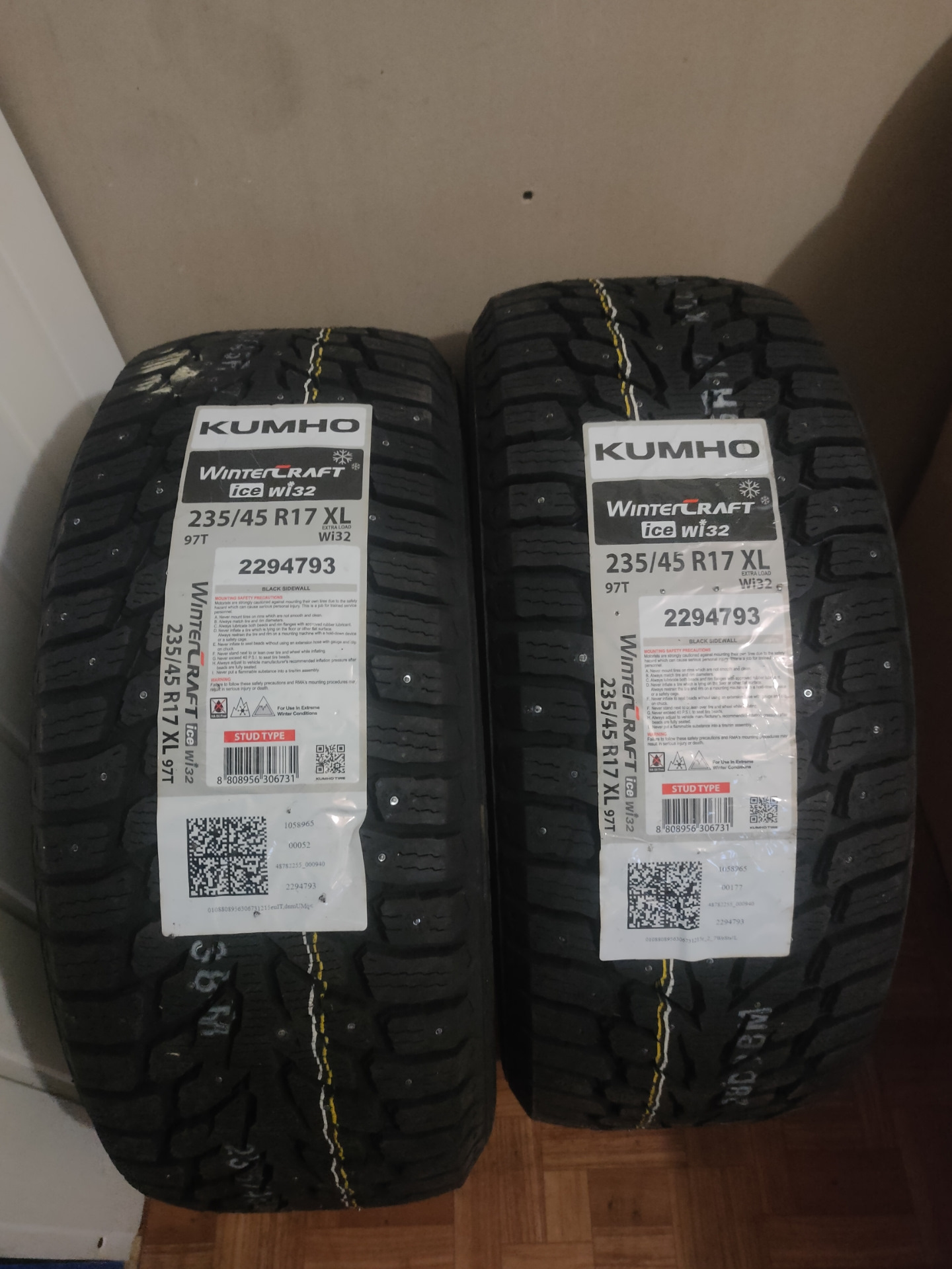 Зимняя резина KUMHO WI32 — Lexus IS II, 2,5 л, 2007 года | шины | DRIVE2