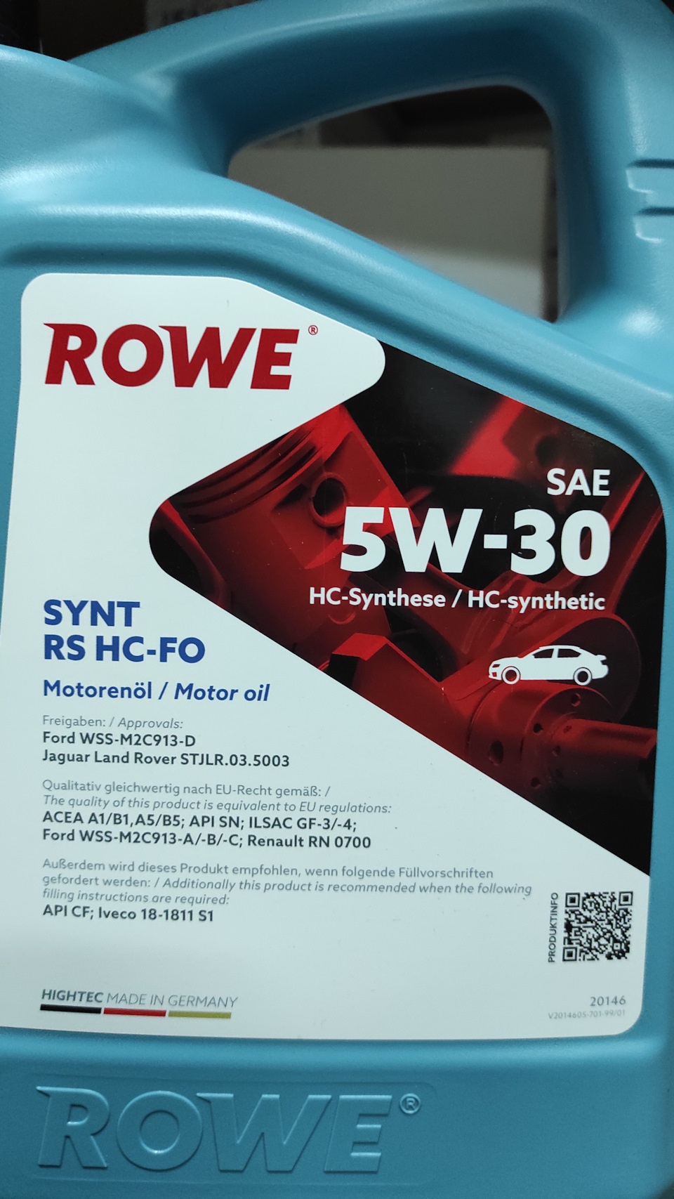 Масло ROWE HIGHTEC SYNT RS SAE 5W-30 HC-FO + фильтр PROFIX PR-225 — Nissan  X-Trail III (t32), 2,5 л, 2019 года | плановое ТО | DRIVE2