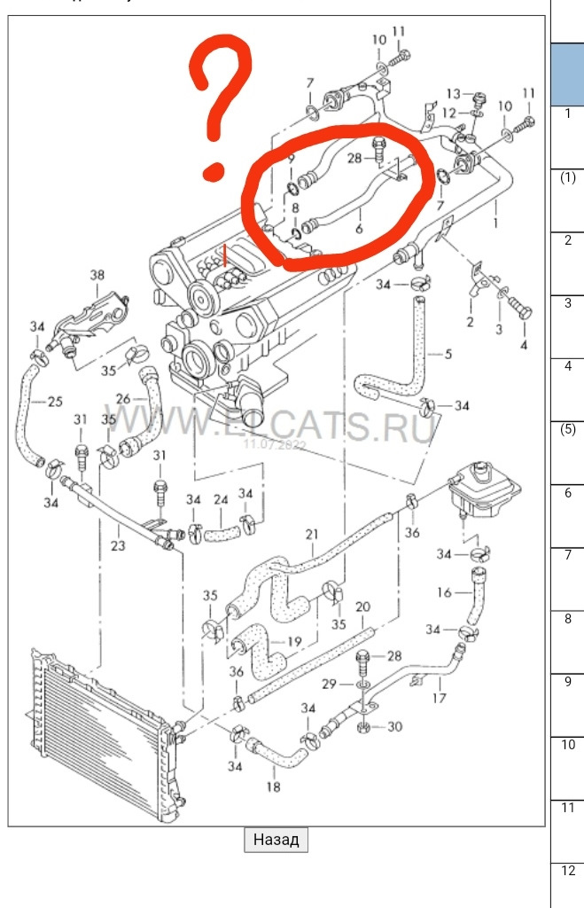 Вопрос по каталогу и номеру детали. — Audi A6 (C4), 2,6 л, 1996 года ...