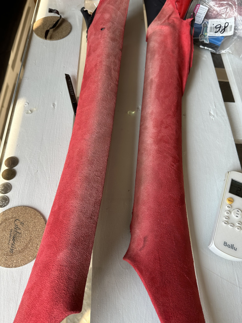 Оклейка элементов салона самоклеющейся алькантарой. — Toyota Carina ED ...