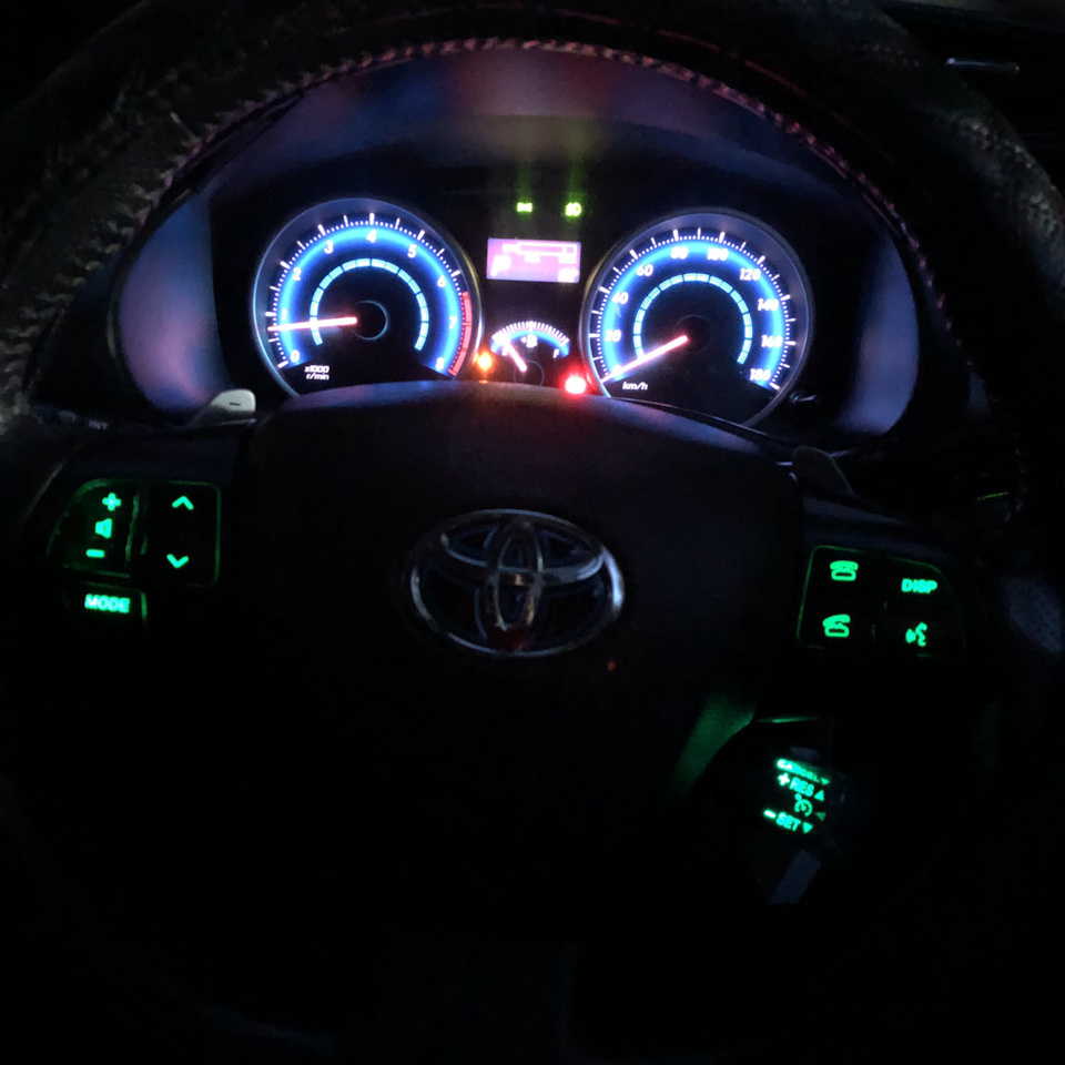 Подсветка рычажка круиза — Toyota Wish (AE20)