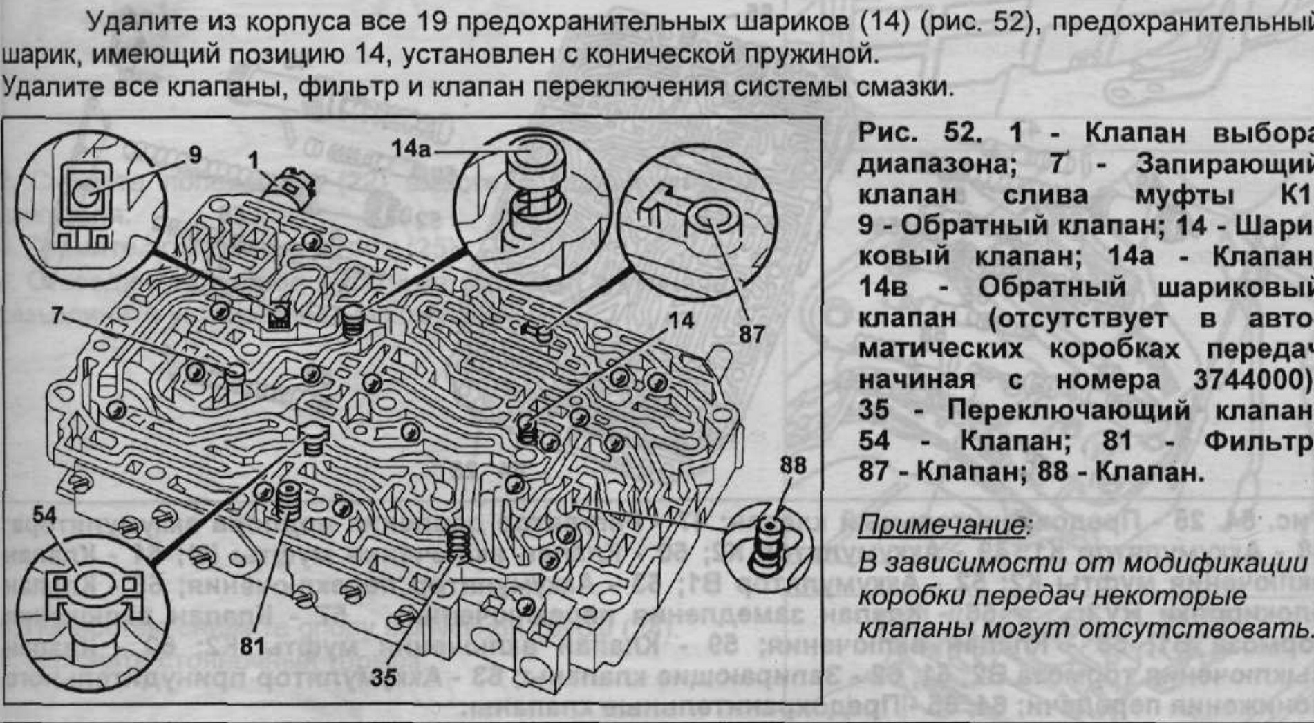 Гидроблок акпп а540н схема