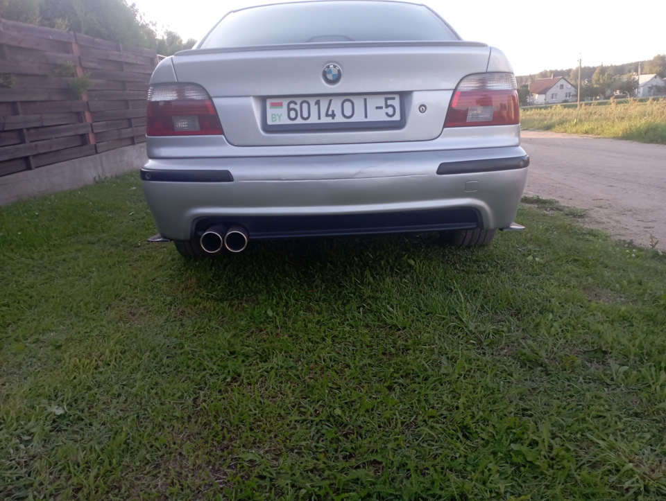 Лезвия на пороги, элероны на задний бампер — BMW 5 series (E39), 2,5 л ...