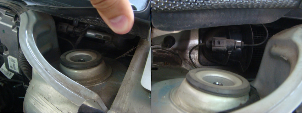 Для снятия передних стоек с пружинами снимали поводки дворников и ЖАБО. — Volkswagen Polo Sedan