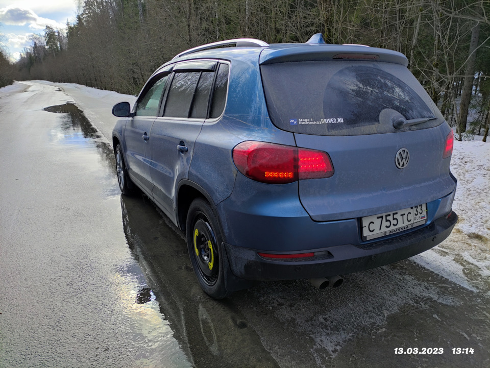 Снег начал таять и асфальт тоже… — Volkswagen Tiguan (1G), 2 л, 2011 ...