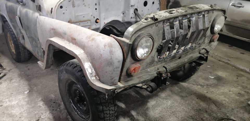 Кузовной ремонт, варим другую решетку радиатора и бушвакеры — УАЗ 31514 ...