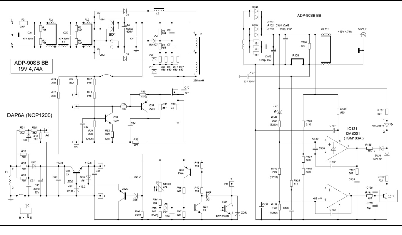 Схема asus adp 90cd db