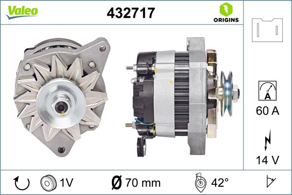 432717 Генератор valeo origins новая технология oe Valeo | Запчасти на ...