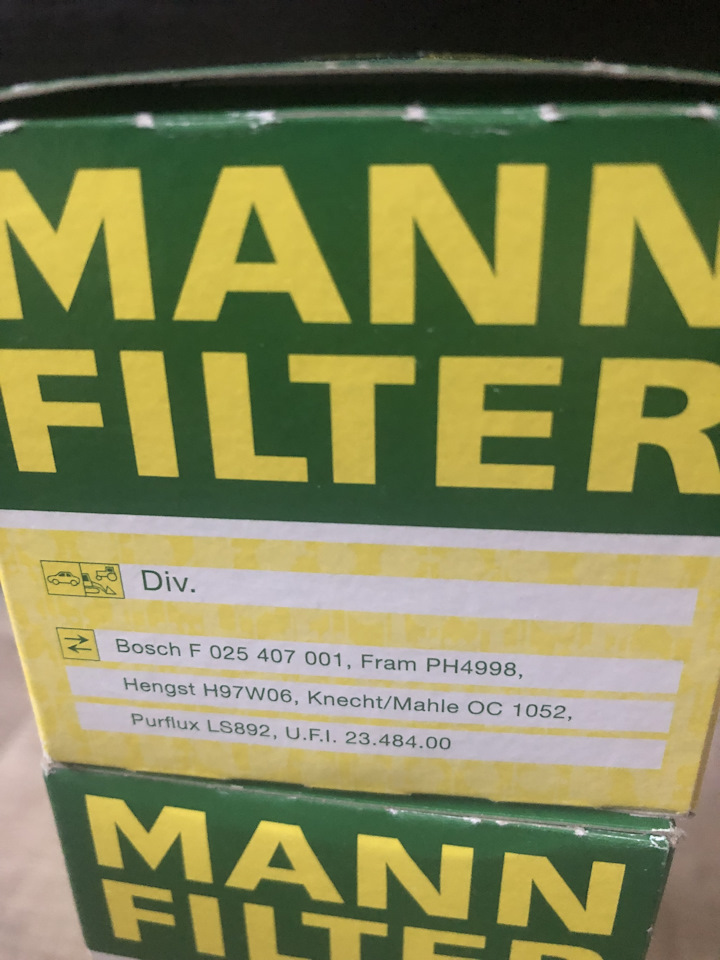 W671 Фильтр масляный MANN FILTER | Запчасти на DRIVE2