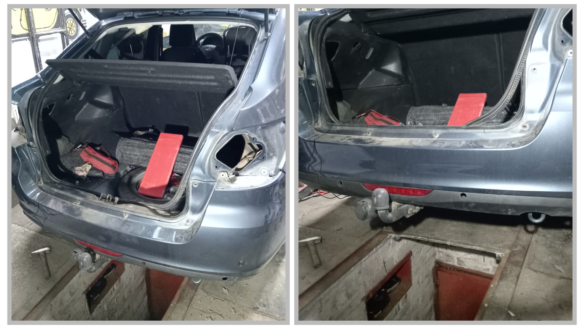 -Установка парктроника в заднюю накладку бампера; — Lada Гранта лифтбек ...