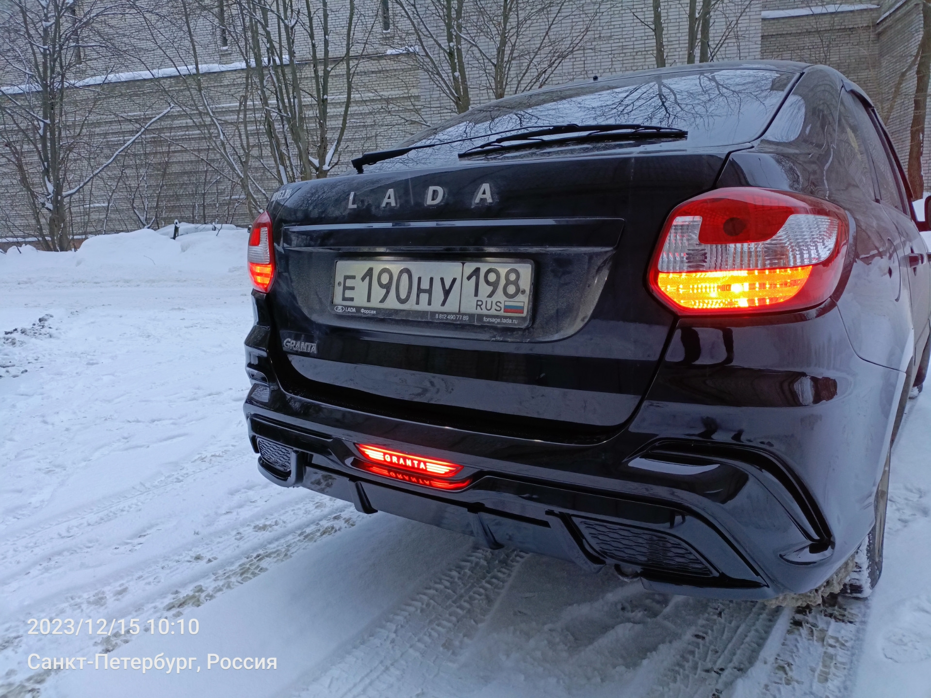 Ремонт после ДТП. Задний бампер Xmug — Lada Гранта Лифтбек (2G), 1,6 л ...