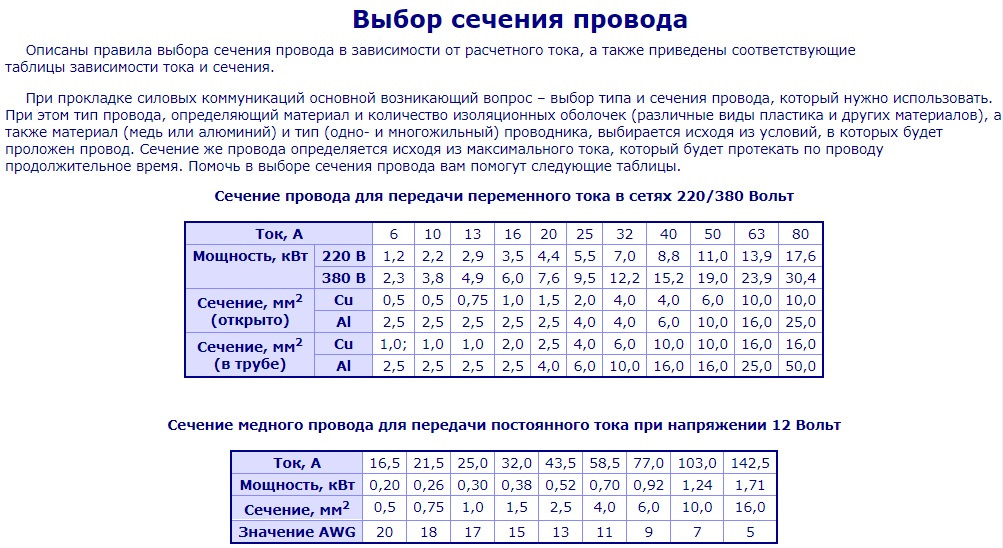 20 ампер какой провод Про сечение проводов…и нагрузку.(дополнено) - Hyundai Accent (4G), 1,4 л, 2013 г